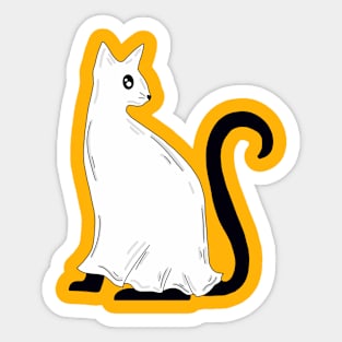 Mystery Ghost Cat Sticker